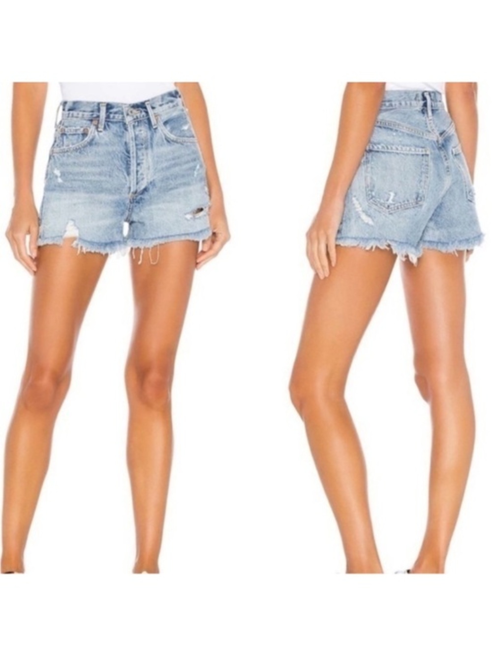 NWT Agolde Jaden Denim cutoff surreal jean distressed Shorts 32